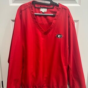 Cutter & Buck Georgia BULLDOGS Windbreaker Pullover Jacket Size L